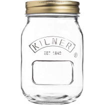 Kilner Preserve Storage Glass Jar 0.5L, Clear