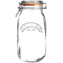 Kilner Large Cliptop Round Glass Jar With 1Litre Capacity