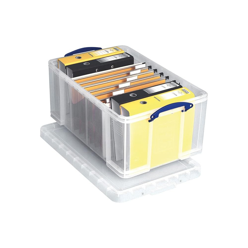 Really Useful Multipurpose Storage Box With Lid 64L, Clear