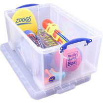 Really Useful Multipurpose Storage Box With Lid 64L, Clear