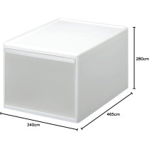 Like It Modular Drawer Storage Box 34W x 46.5D x 28H cm, White