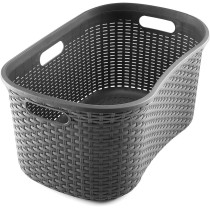Addis Hipster Laundry Basket With 40L Capacity, Charcoal Black