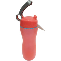 Sistema Hourglass Water Bottle With Flip To Lid And Fingerloop, Orange