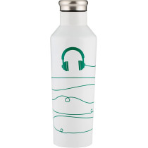 Typhoon Pure Stainless Steel Color Changing Wired Bottle With 800ml Capacity, White