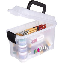 ArtBin Quick View Deep Base Carrying Case Portable Art And Craft Storage Box, Clear