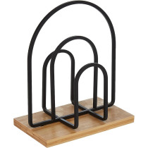 AQ RYU Bamboo Upright Napkin Holder, 22cm
