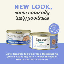 Applaws 70g Tin Tuna Fillet with Sardine Senior Wet Cat Food