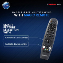 Lloyd 55 Inch Smart 4K UHD WebOS LED TV, HDR, Apple TV, Air Play, Apple Home Kits, Bezel-less Design, Magic Remote, Dolby Audio, 8 GB ROM, 1.5 GB RAM, D55US850E