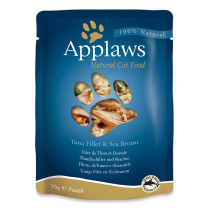 Applaws 70g Tuna and Sea Bream Adult Wet Cat Food Pouch