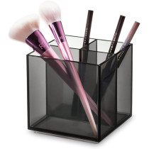 Interdesign Sarah Tanno Collection Cube Cosmetic Organiser With Sections, Black/Smoke