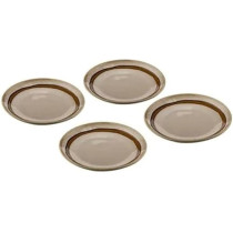 Ladelle Haven Appetiser Plates, Pack Of 4 Pcs, Caramel Brown