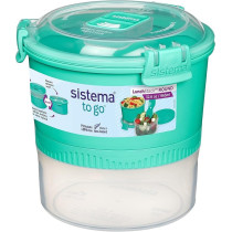 Sistema TO Go Clip It Long Round Lunch Stack, Microwave And Dishwahser Safe