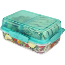 Sistema To Go Rectangle Lunch Box With BPA Free, 1.85L Capacity And Bento Style Compartments