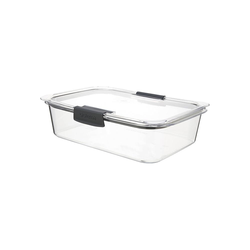 Sistema Brilliance Food Storage Container With 2L Capacity, Clear/Grey