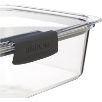 Sistema Brilliance Food Storage Container With 2L Capacity, Clear/Grey