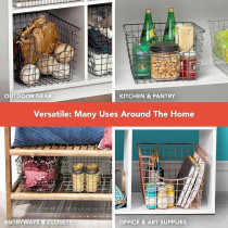 Spectrum Medium Vintage Inspired Multipurpose Scoop Wire Basket, Copper