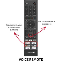 Videocon 55 Inch Edgeless 4K UHD Smart TV with Bluetooth, Voice Mouse and Dolby Audio 2024, New Model- E55ELVD1100