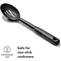Oxo Good Grips Long Handle Nylon Slotted Spoon With Dishwasher Safe, Black