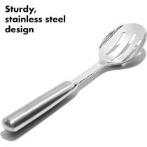Oxo Good Grips Stainless Steel Slotted Spoon With Comfortable Handle And Non Slip Grip, Silver