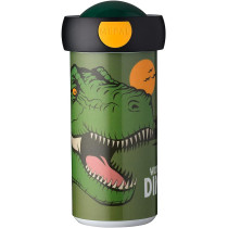 Mepal Dino Theme Leakproof School Beaker With Dishwaher Safe 300ml, Multicolour