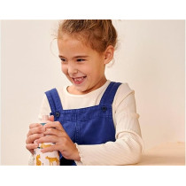 Mepal Leopard Design Pop Up Campus Water Bottle, Leakproof And Dishwasher Safe Bottle 400ml