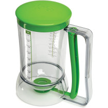 Joie Dishwasher Safe Batter Dispenser With Comfortable Grip, Clear/Green