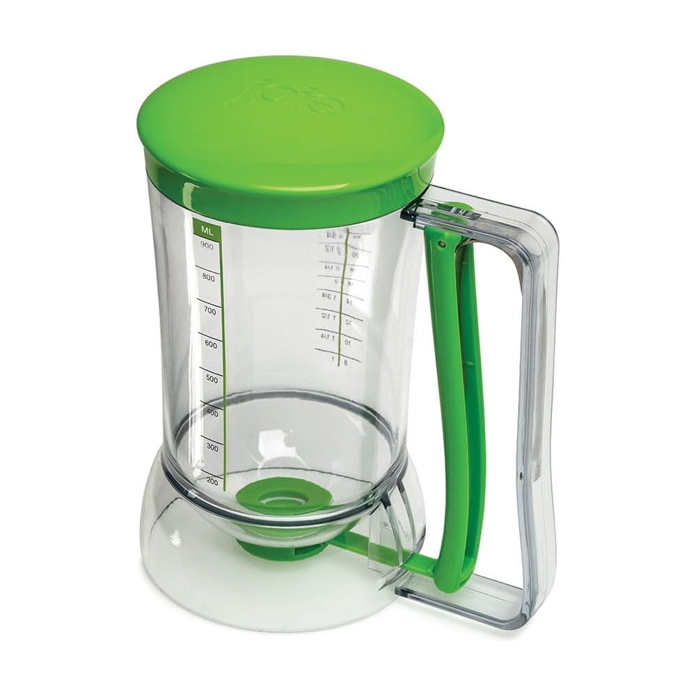 Joie Dishwasher Safe Batter Dispenser With Comfortable Grip, Clear/Green