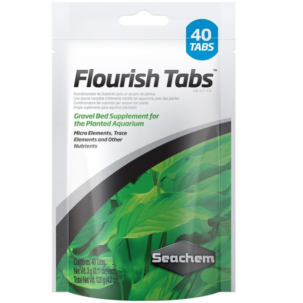 Seachem Flourish Tabs Growth Supplement For Aquarium Plant, 40 Count