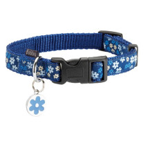 Bobby Flower Pattern Dog Collars, Size 25, Blue Colour