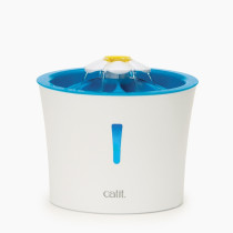 Catit Flower Drinking Fountain With Led Nightlight And Petal Top, White