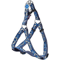 Bobby Flower Pattern Harness For Dogs, Blue, Medium