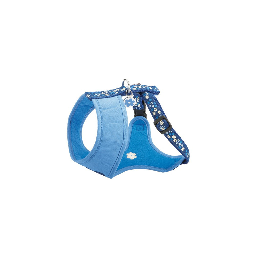 Bobby Flower Wide Harness For Dogs, Blue Colour, Large
