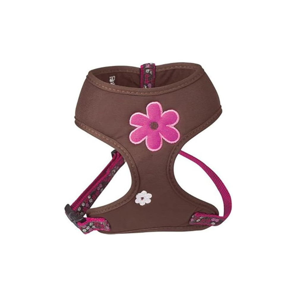 Bobby Flower Wide Harness For Dogs, Pink Colour, Medium