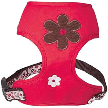 Bobby Flower Dog Harness T-Shirt For Dogs, Red, Small