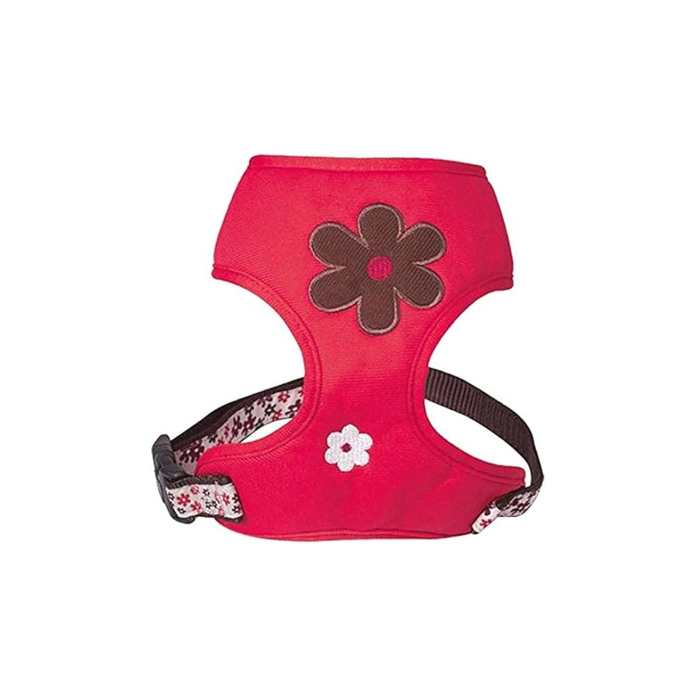 Bobby Flower Dog Harness T-Shirt For Dogs, Red, Small