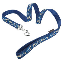 Bobby Flower Pattern Leash For Dogs, Blue, Small