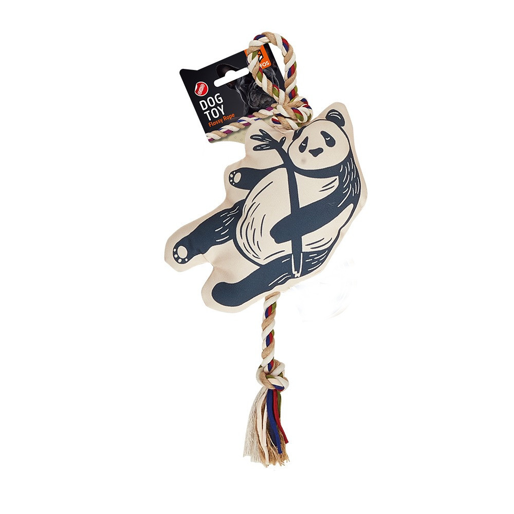 Fofos Panda Flossy Rope Toy For Dogs