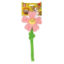 Fofos Pink Flower Crinkle Rope Toy For Dog