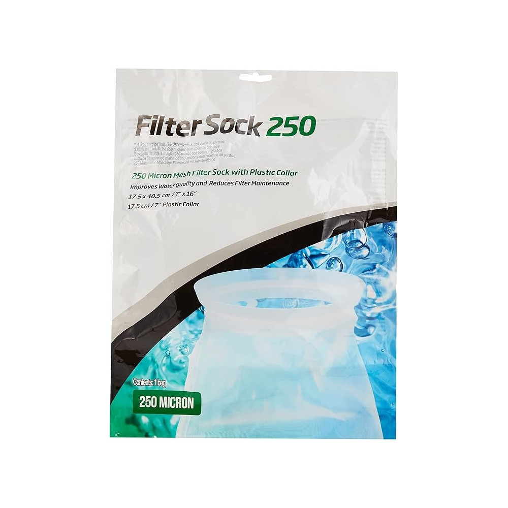 Seachem Filter Sock 250 Micron Mesh, 17.5 x 40.5Cm