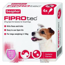 Beaphar Fiprotec For Small Dog, Kills Fleas And Ticks, 4 Pipettes