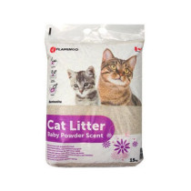 Flamingo Cat Litter Baby Powder Scent, 15 Kg