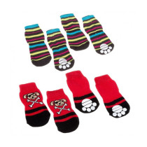 Ferplast Pet Mixed Colour Antislip Socks, Small