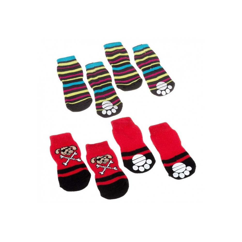 Ferplast Pet Mixed Colour Antislip Socks, Small