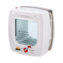 Ferplast Swing Cat Flap With Microchip Opening System, White, 22.5 X 16.2 X 25.2Cm