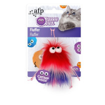 All For Paws Furry Ball Fluffer Catnip Toy, Red