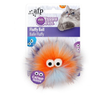 All For Paws Fluffy Ball Toy For Cats, Orange