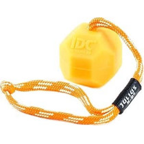 Julius-K9 Fluorescent Ball With String Neon Orange Soft Silicon