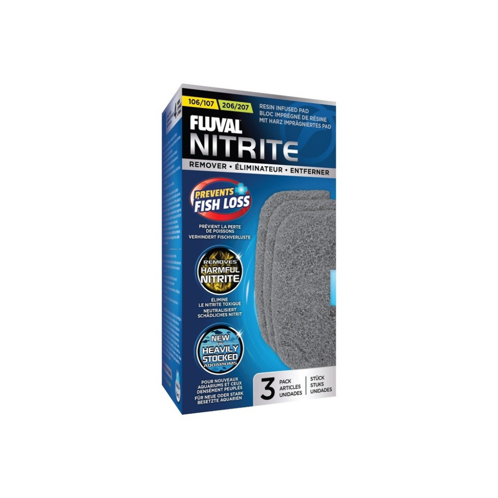 Fluval 107/207 Remove Harmful Nitrite Pad, Pack Of 3