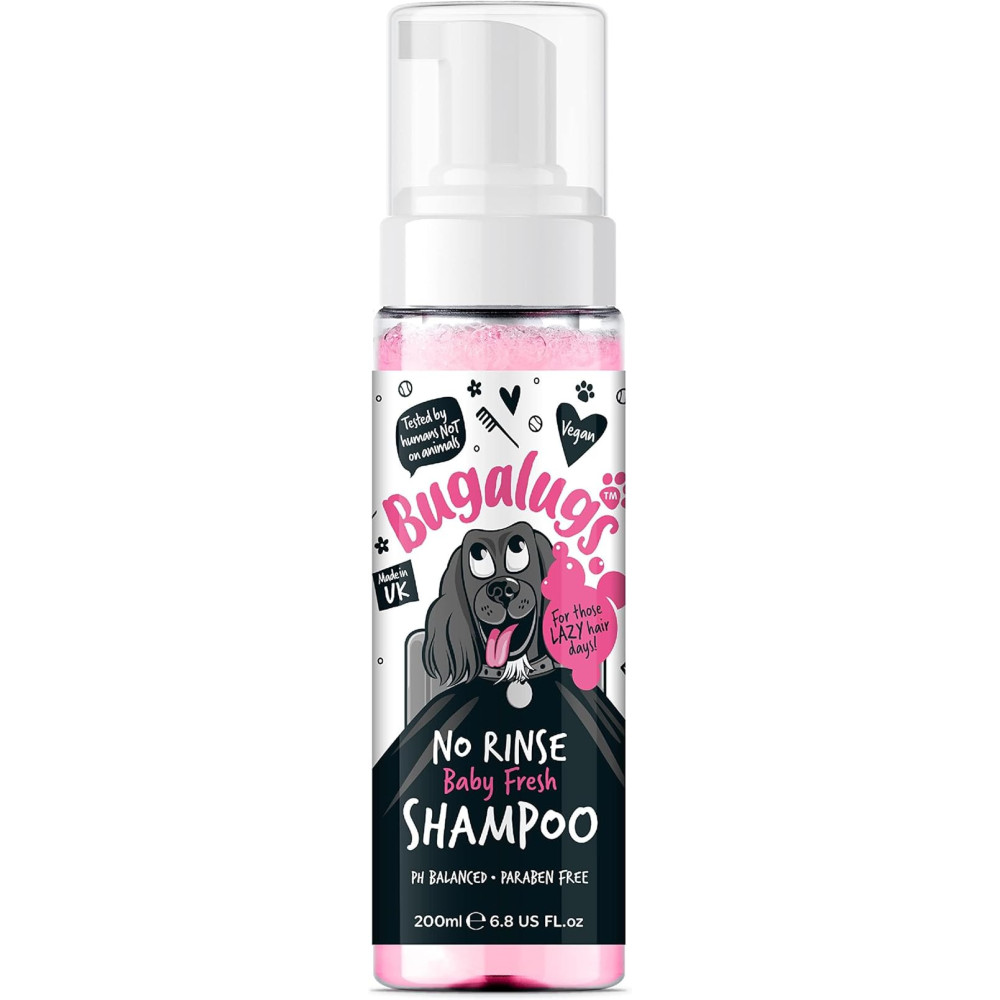 Bugalugs Baby Fresh No Rinse Dog Shampoo, 200ml