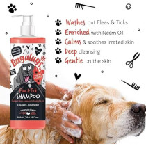 Bugalugs Flea and Tick Dog Shampoo, Moisturizing, 500ml